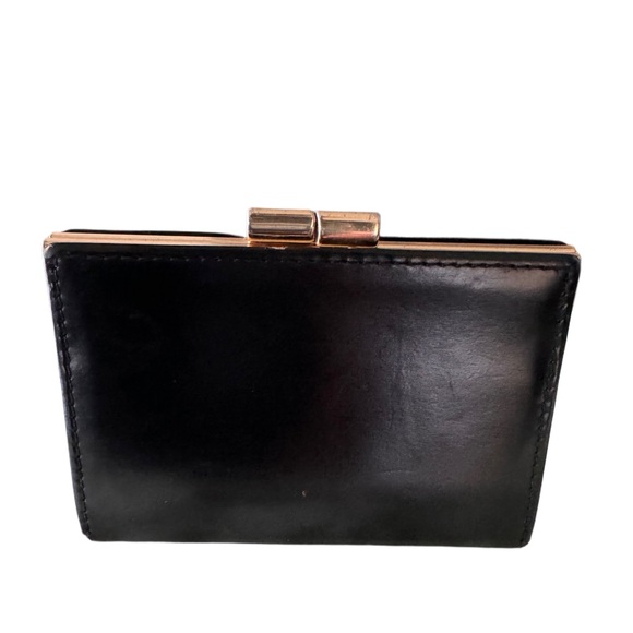 EUC Burberry Wallet Coin Purse Black Leather Novacheck Beige - Picture 3 of 7